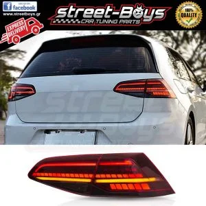ΦΑΝΑΡΙΑ ΠΙΣΩ [SEQ LED] *RED* ΜΕ ΔΥΝΑΜΙΚΗΣ ΑΚΟΛΟΥΘΙΑΣ ΦΛΑΣ VW GOLF 7