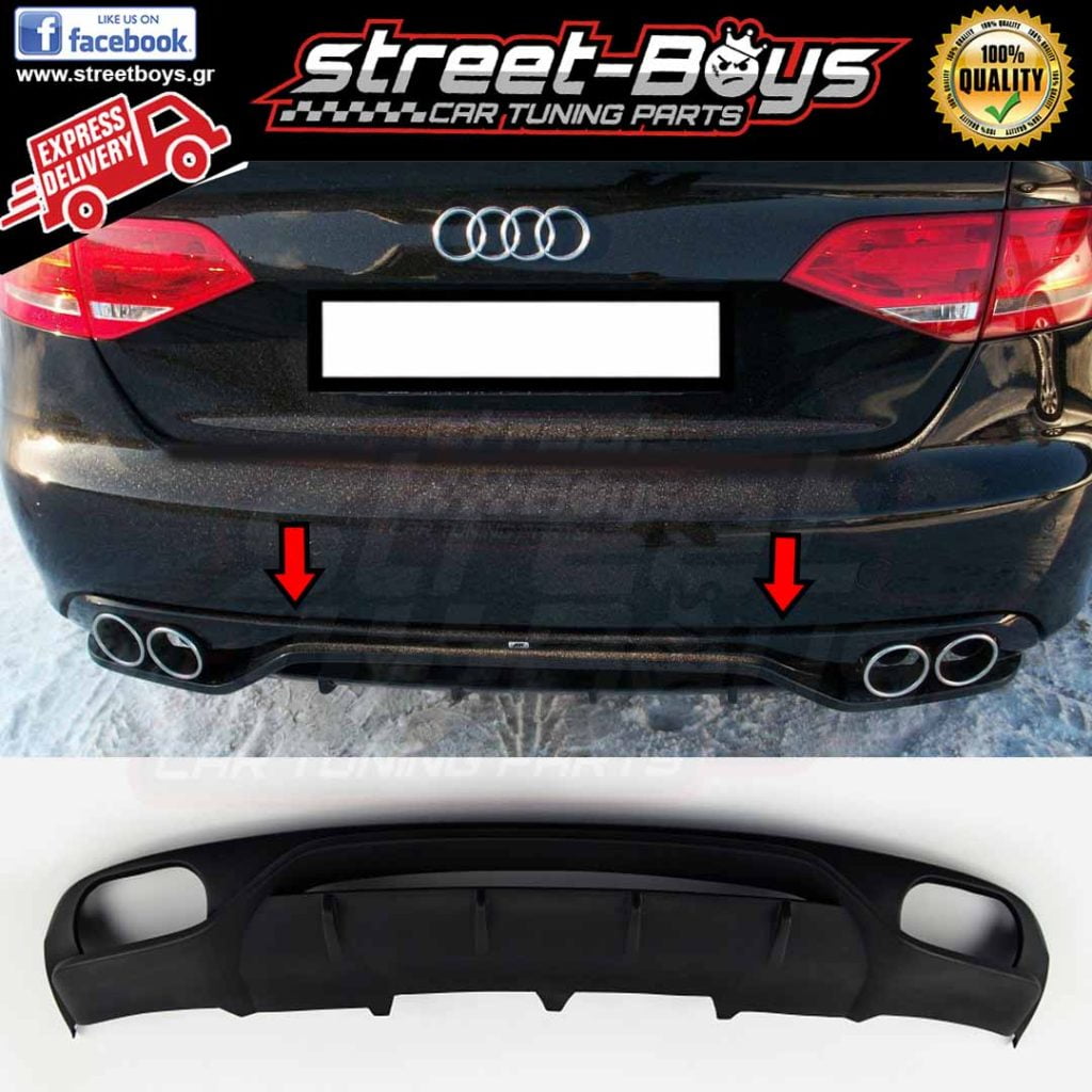 SPOILER ΠΙΣΩ ΠΡΟΦΥΛΑΚΤΗΡΑ AUDI A4 B6 - STREET BOYS - CAR TUNING SHOP