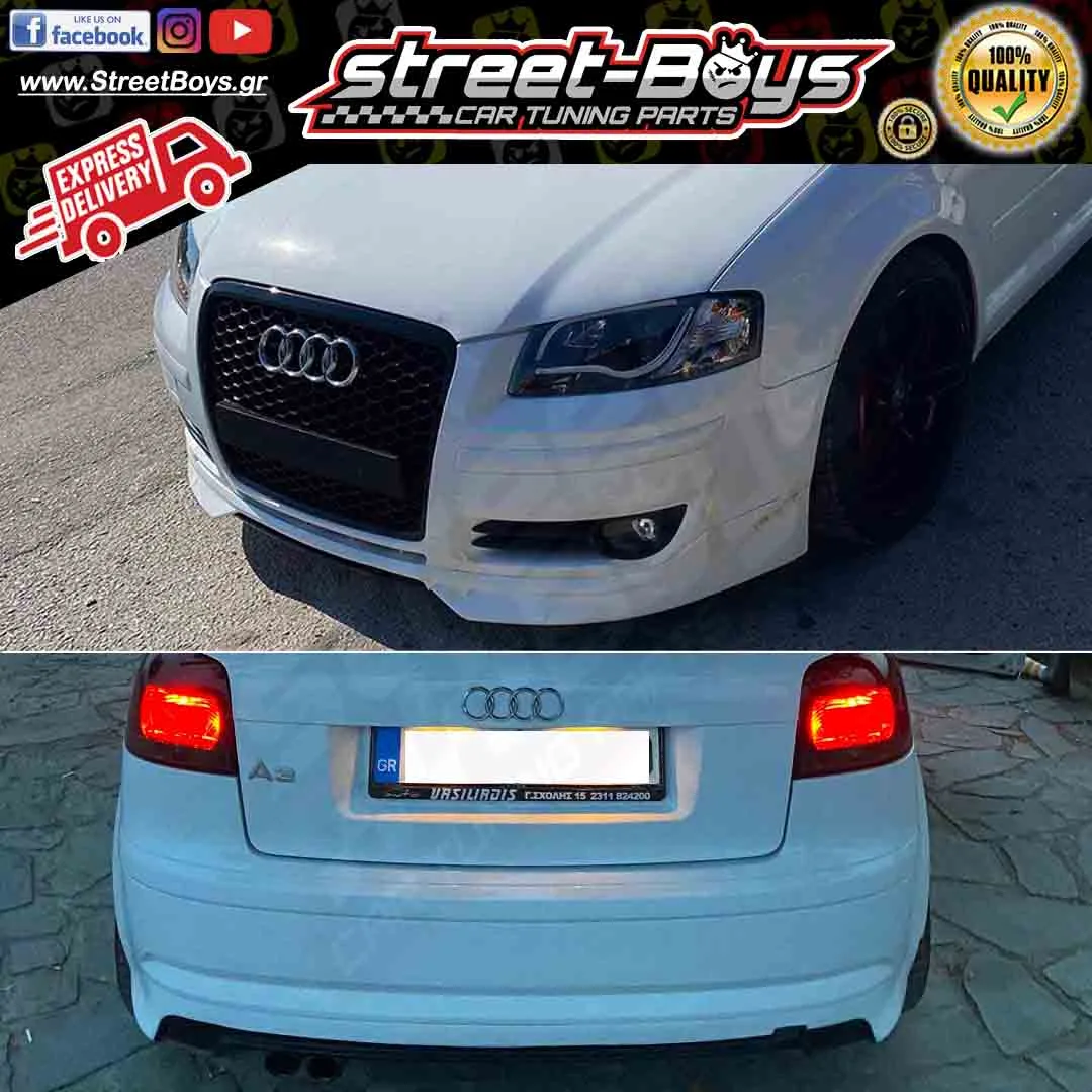 LIP SPOILER ΕΜΠΡΟΣ ΠΡΟΦΥΛΑΚΤΗΡΑ AUDI A3 8P (2004-2008) - Image 6