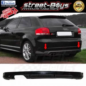 SPOILER [S3 TYPE] ΠΙΣΩ ΠΡΟΦΥΛΑΚΤΗΡΑ AUDI A3 8P HATCHBACK (2003-2008)