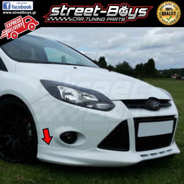 thumbnail image 2 of HDC Autosports GT-Style Front Bumper Lip Spoiler For 2012-2014 Ford Focus ST MK3 – Painted White 2 of 3