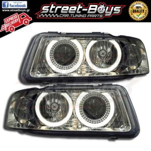 ΦΑΝΑΡΙΑ ΕΜΠΡΟΣ *ANGEL EYES* CHROME AUDI A3 8L (2000-2003)