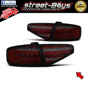 ΦΑΝΑΡΙΑ ΠΙΣΩ *SEQ LED* SMOKE ΔΥΝΑΜΙΚΗΣ ΑΚΟΛΟΥΘΙΑΣ AUDI A4 B8.5 FACELIFT SEDAN (2012-2015)