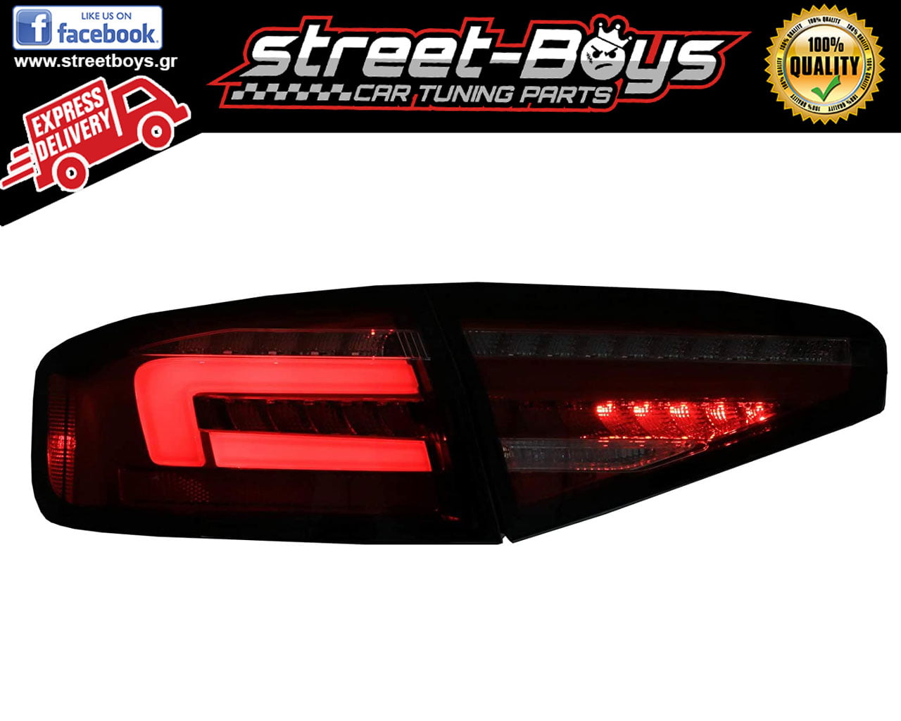 ΦΑΝΑΡΙΑ ΠΙΣΩ *SEQ LED* ΔΥΝΑΜΙΚΗΣ ΑΚΟΛΟΥΘΙΑΣ AUDI A4 B8.5 FACELIFT SEDAN