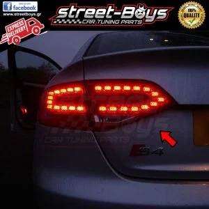 ΦΑΝΑΡΙΑ ΠΙΣΩ *LED* RED WHITE AUDI A4 B8 SEDAN (2008-2011)