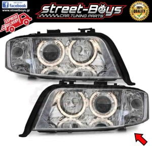 ΦΑΝΑΡΙΑ ΕΜΠΡΟΣ *ANGEL EYES* CHROME AUDI A6 C5 (2001-2004)