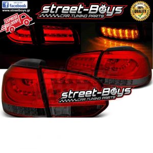ΦΑΝΑΡΙΑ ΠΙΣΩ [LED v2.2] *RED SMOKE* VW GOLF 6