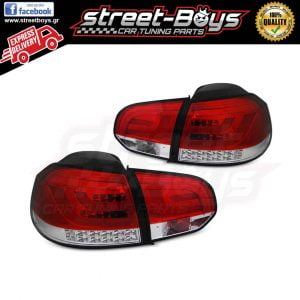 ΦΑΝΑΡΙΑ ΠΙΣΩ [LED v3.2] *RED* VW GOLF 6