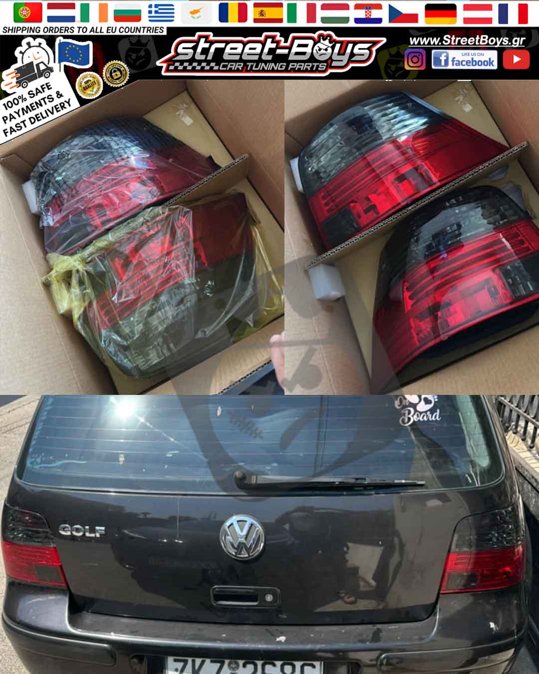 ΦΑΝΑΡΙΑ ΠΙΣΩ *RED SMOKE* VW GOLF 4 - Image 6