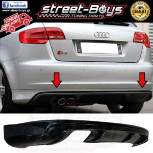 SPOILER [S3 TYPE] ΠΙΣΩ ΠΡΟΦΥΛΑΚΤΗΡΑ AUDI A3 8P SPORTBACK (2003-2008)