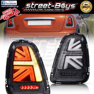 ΠΙΣΩ ΦΑΝΑΡΙΑ UK BLACK DYNAMIC LED MINI COOPER R55 R56 R57 R58 R59 (2007-2013)