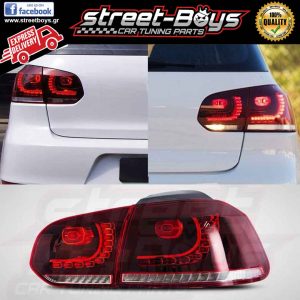 ΦΑΝΑΡΙΑ ΠΙΣΩ [SEQ LED] *RED* ΜΕ ΔΥΝΑΜΙΚΗΣ ΑΚΟΛΟΥΘΙΑΣ ΦΛΑΣ VW GOLF 6