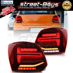 ΦΑΝΑΡΙΑ ΠΙΣΩ [SEQ LED] *RED* ΜΕ ΔΥΝΑΜΙΚΗΣ ΑΚΟΛΟΥΘΙΑΣ ΦΛΑΣ VW POLO 6R