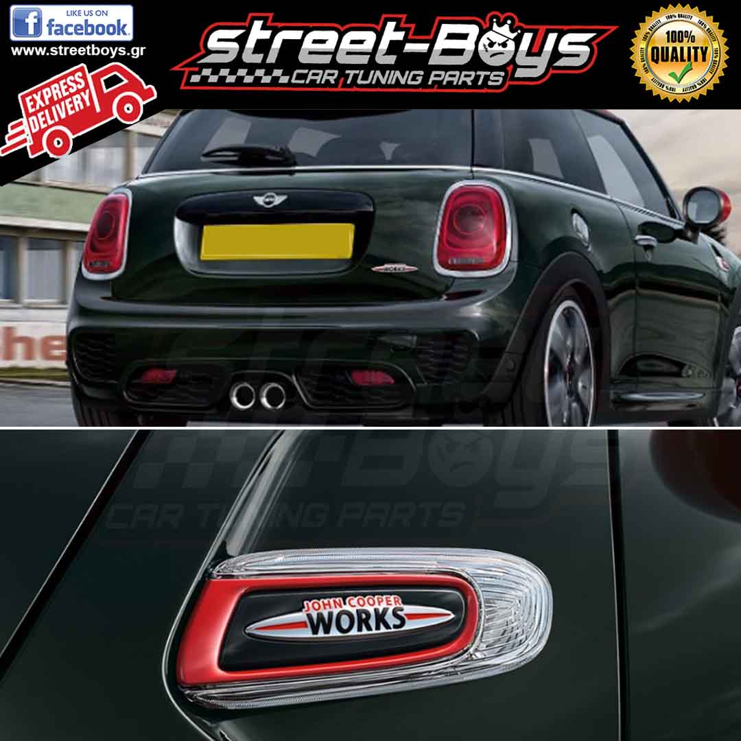 ΣΗΜΑ ΑΥΤΟΚΟΛΛΗΤΟ ΛΟΓΟΤΥΠΟ JOHN COOPER WORKS MINI COOPER JCW - Image 3