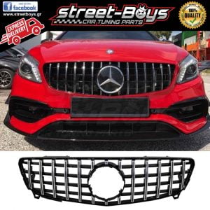 ΜΑΣΚΑ [A45 GT-R TYPE] *BLACK&CHROME* ΓΡΙΛΙΑ MERCEDES BENZ W176 FACELIFT