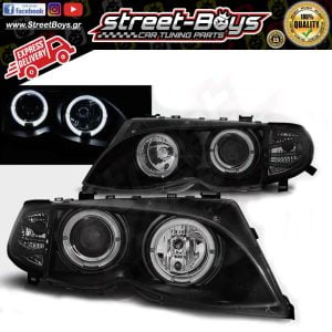 ΜΠΡΟΣΤΑ ΦΑΝΑΡΙΑ ΜΑΥΡΑ ANGEL EYES BMW E46 SEDAN (2001-2005)