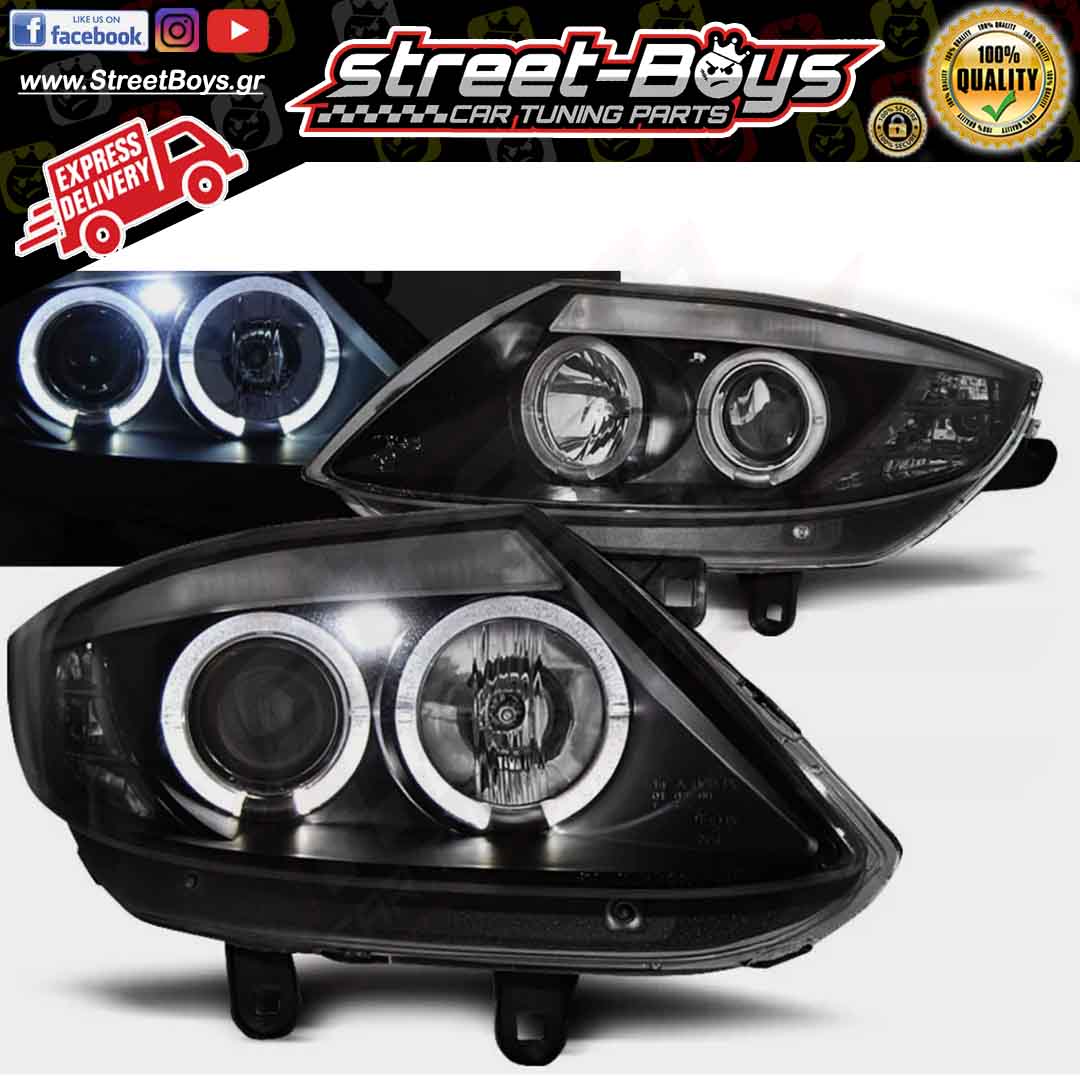 ΜΠΡΟΣΤΑ ΦΑΝΑΡΙΑ ΜΑΥΡΑ ANGEL EYES BMW Z4 E85 E86 (2002-2008) - Image 3