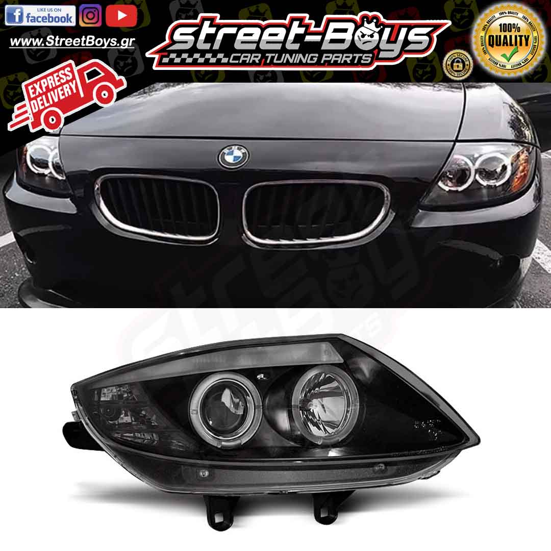 ΜΠΡΟΣΤΑ ΦΑΝΑΡΙΑ ΜΑΥΡΑ ANGEL EYES BMW Z4 E85 E86 (2002-2008)