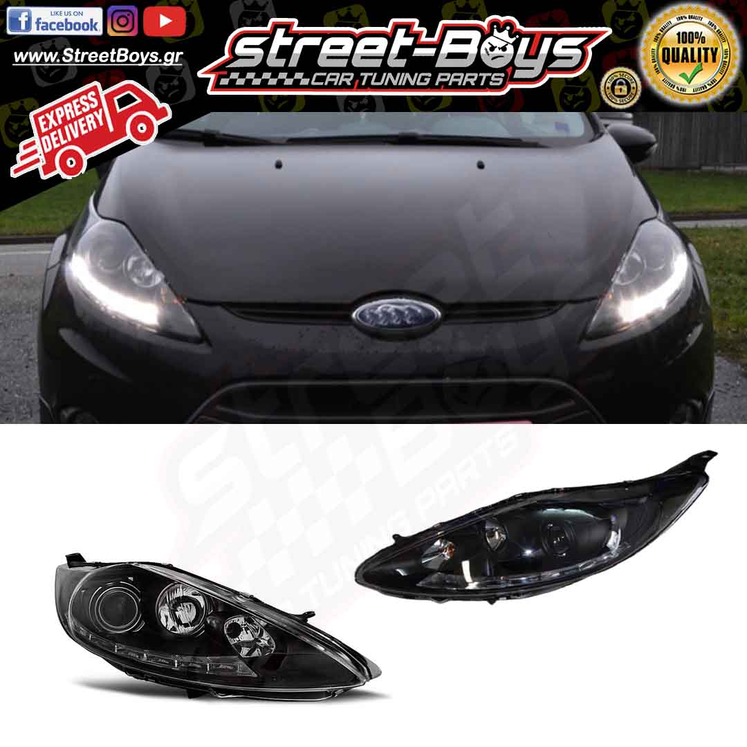 ΜΠΡΟΣΤΑ ΦΑΝΑΡΙΑ ΜΑΥΡΑ DAYLIGHT FORD FIESTA MK6 (2008-2012) - Image 2