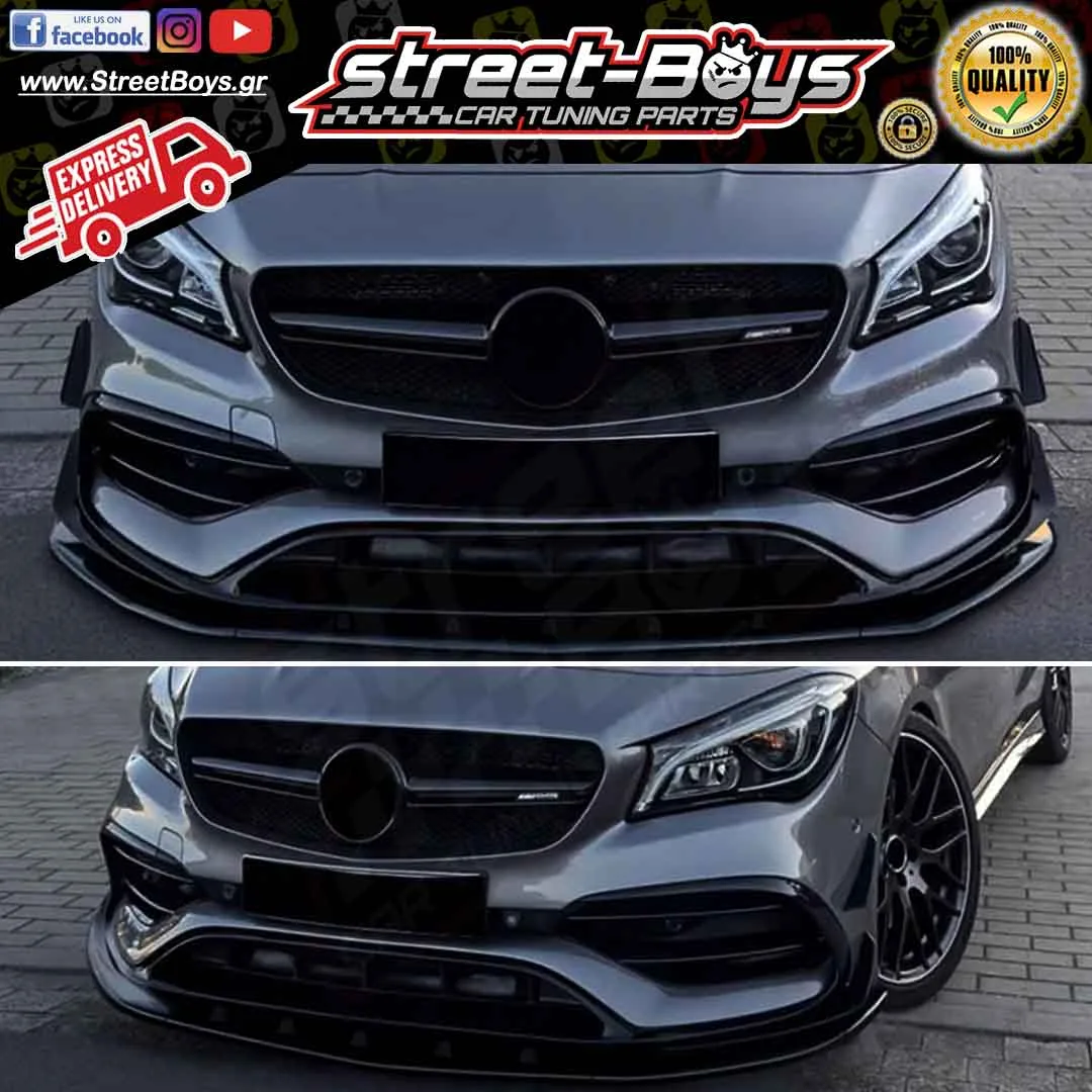 LIP SPOILER EXTENSION ΕΜΠΡΟΣ ΠΡΟΦΥΛΑΚΤΗΡΑ MERCEDES BENZ CLA C117 AMG 45 FACELIFT (2016-2018) - Image 2