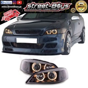 ΜΠΡΟΣΤΑ ΦΑΝΑΡΙΑ ΜΑΥΡΑ ANGEL EYES OPEL ASTRA G (1997-2004)