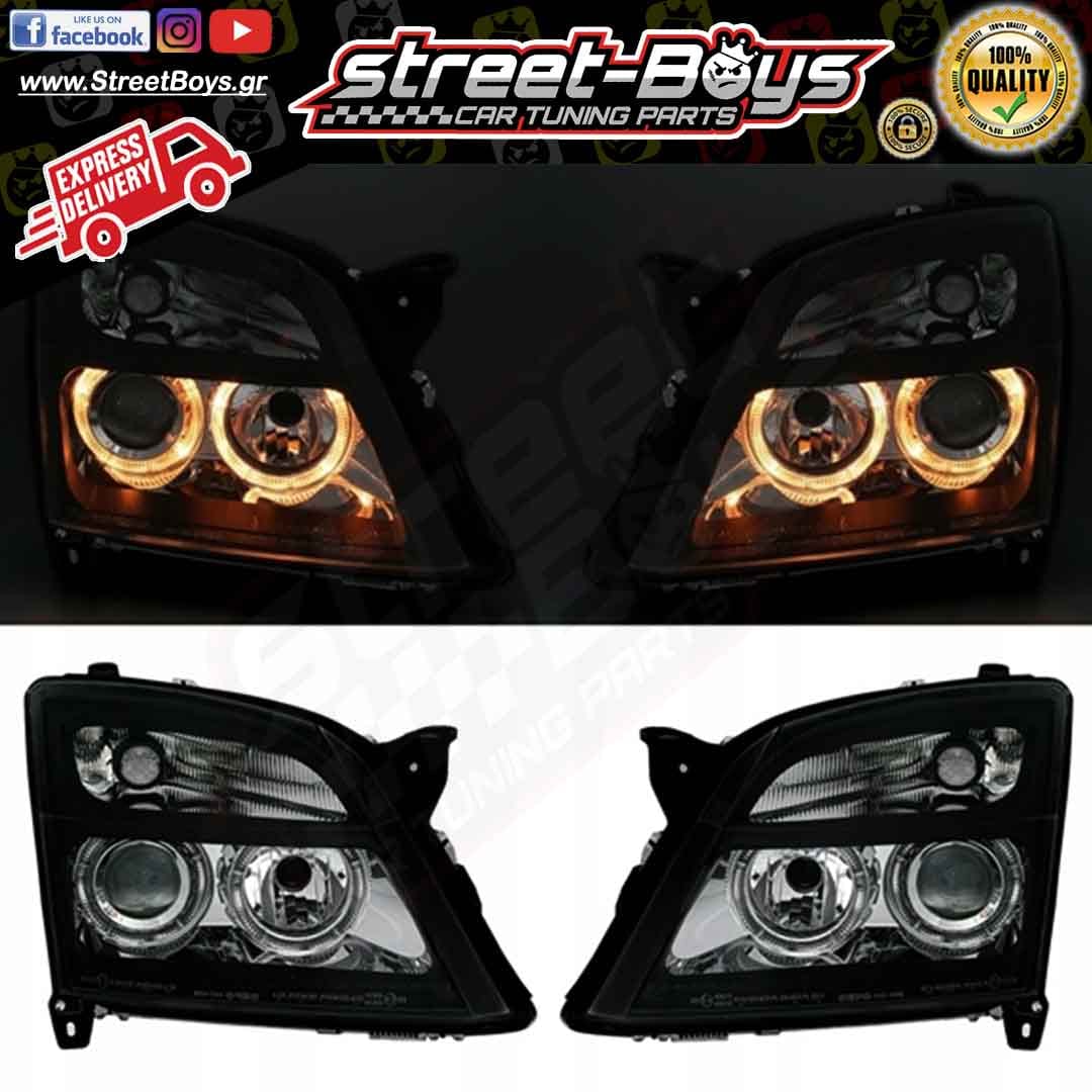 ΜΠΡΟΣΤΑ ΦΑΝΑΡΙΑ ΜΑΥΡΑ ANGEL EYES OPEL VECTRA C (2002-2005) - Image 3