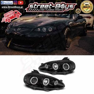 ΜΠΡΟΣΤΑ ΦΑΝΑΡΙΑ ΜΑΥΡΑ ANGEL EYES MAZDA MX5 NB (2001-2005)