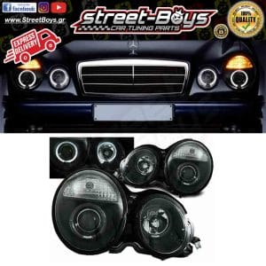 ΜΠΡΟΣΤΑ ΦΑΝΑΡΙΑ ΜΑΥΡΑ ANGEL EYES MERCEDES BENZ W210 (1995-1999)