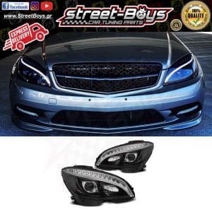 ΜΠΡΟΣΤΑ ΦΑΝΑΡΙΑ ΜΑΥΡΑ TUBE LIGHT MERCEDES BENZ W204 (2007-2010)
