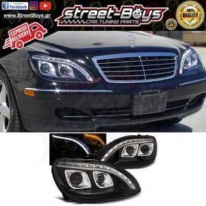 ΜΠΡΟΣΤΑ ΦΑΝΑΡΙΑ ΜΑΥΡΑ TUBE LIGHT MERCEDES BENZ W220 (1998-2005)