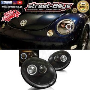 ΜΠΡΟΣΤΑ ΦΑΝΑΡΙΑ ΜΑΥΡΑ ANGEL EYES VW BEETLE (1998-2005)