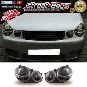 ΜΠΡΟΣΤΑ ΦΑΝΑΡΙΑ ΜΑΥΡΑ ANGEL EYES VW POLO 9N (2001-2005)