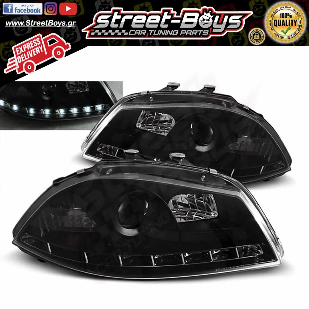 ΜΠΡΟΣΤΑ ΦΑΝΑΡΙΑ ΜΑΥΡΑ DAYLIGHT SEAT IBIZA 6L (2002-2008) - Image 2