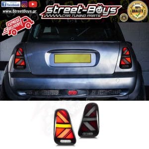 ΠΙΣΩ ΦΑΝΑΡΙΑ UK BLACK DYNAMIC LED MINI COOPER R50 R52 R53 (2001-2006)