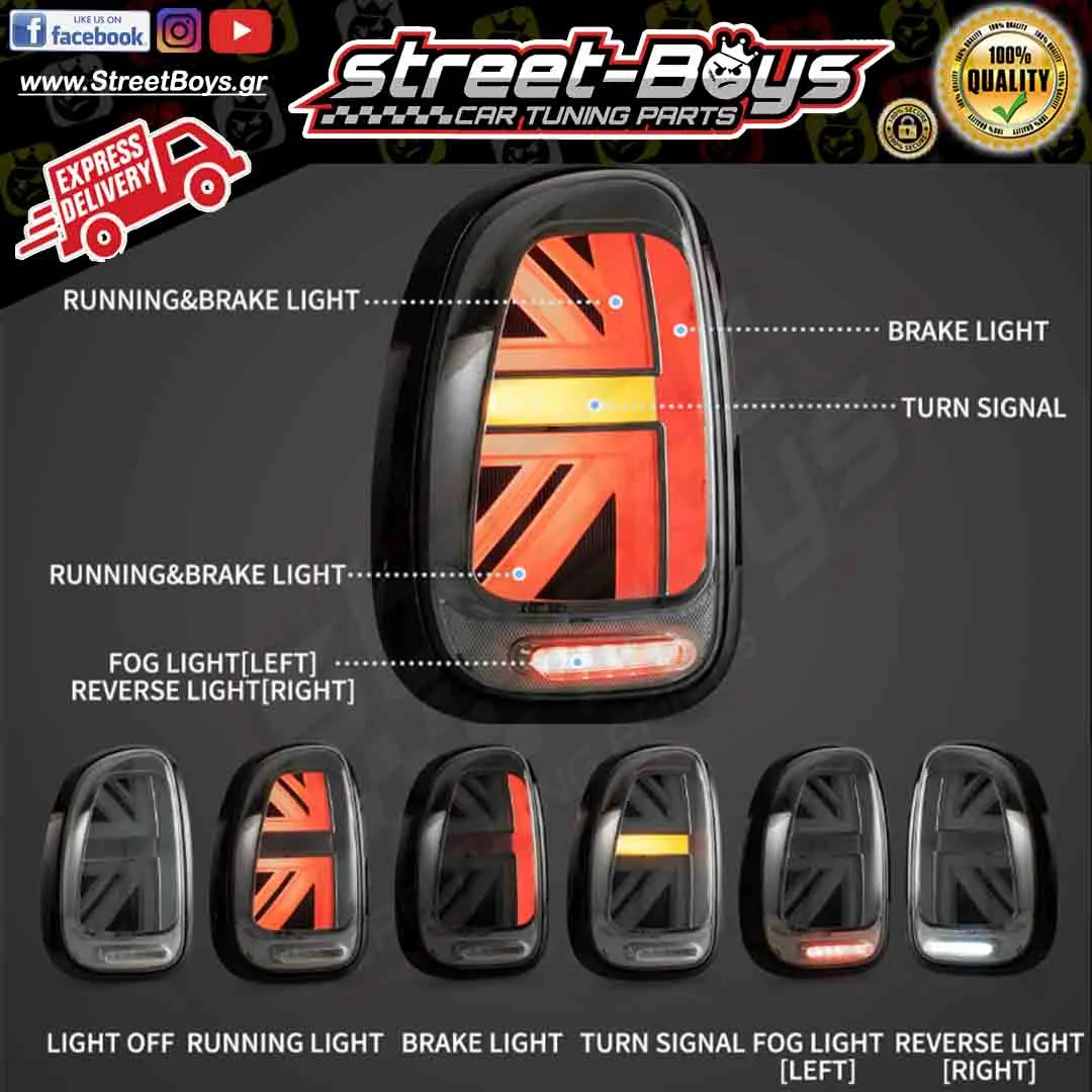 ΠΙΣΩ ΦΑΝΑΡΙΑ UK BLACK DYNAMIC LED MINI COUNTRYMAN R60 (2010-2016) - Image 4
