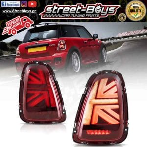 ΠΙΣΩ ΦΑΝΑΡΙΑ UK RED DYNAMIC LED MINI COOPER R55 R56 R57 R58 R59 (2007-2013)