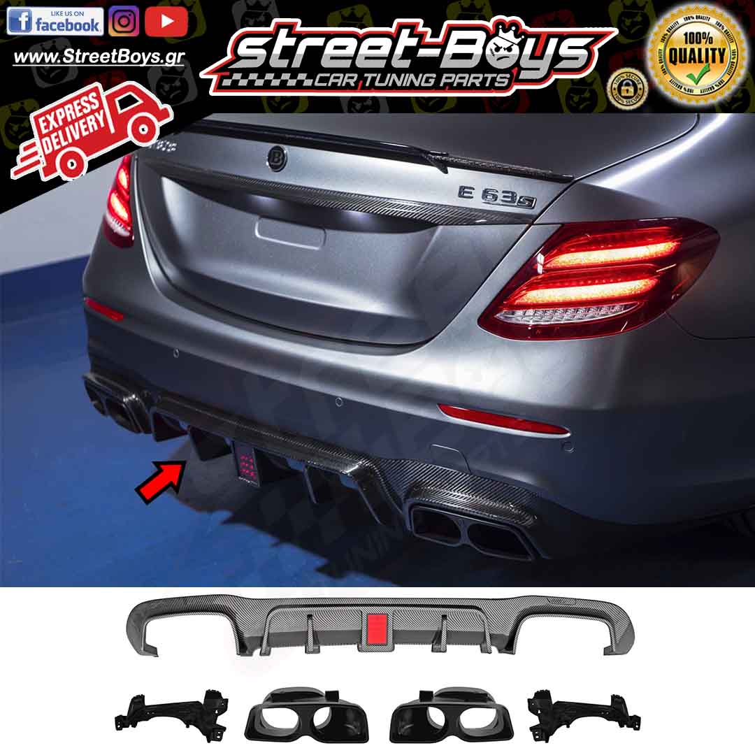 SPOILER [BRABUS TYPE] ΔΙΑΧΥΤΗΣ ΠΙΣΩ ΠΡΟΦΥΛΑΚΤΗΡΑ CARBON LOOK ΜΕ ΜΑΥΡΕΣ ...