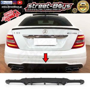 SPOILER [C63 TYPE] ΔΙΑΧΥΤΗΣ ΠΙΣΩ ΠΡΟΦΥΛΑΚΤΗΡΑ MERCEDES BENZ W204 C204 AMG FACELIFT (2011-2014)
