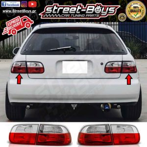 ΠΙΣΩ ΦΑΝΑΡΙΑ [3D TYPE] HONDA CIVIC MK5 HATCHBACK (09.1991-08.1995)