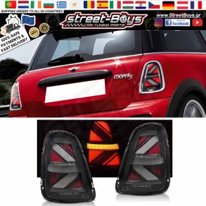 ΠΙΣΩ ΦΑΝΑΡΙΑ UK BLACK DYNAMIC LED MINI COOPER R56 R57 R58 R59 (2006-2014)
