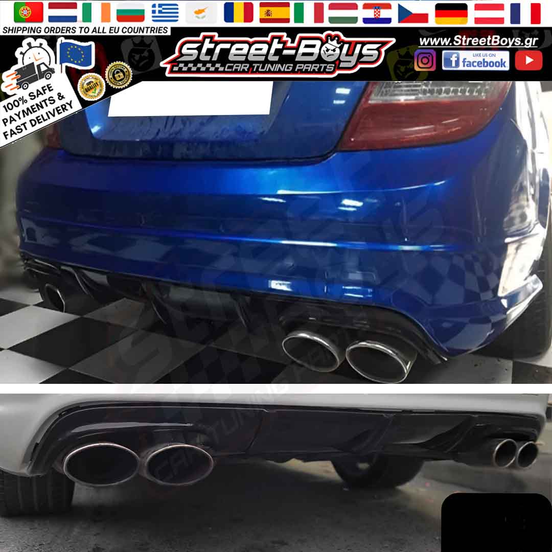 SPOILER ΔΙΑΧΥΤΗΣ ΠΙΣΩ ΠΡΟΦΥΛΑΚΤΗΡΑ MERCEDES BENZ W204 PRE FACELIFT (2007-2011) - Image 3