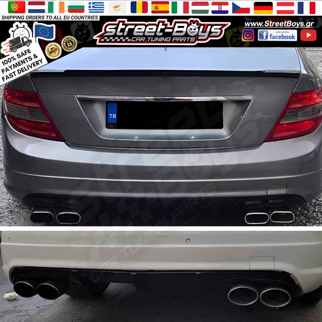 SPOILER ΔΙΑΧΥΤΗΣ ΠΙΣΩ ΠΡΟΦΥΛΑΚΤΗΡΑ MERCEDES BENZ W204 PRE FACELIFT (2007-2011) - Image 4