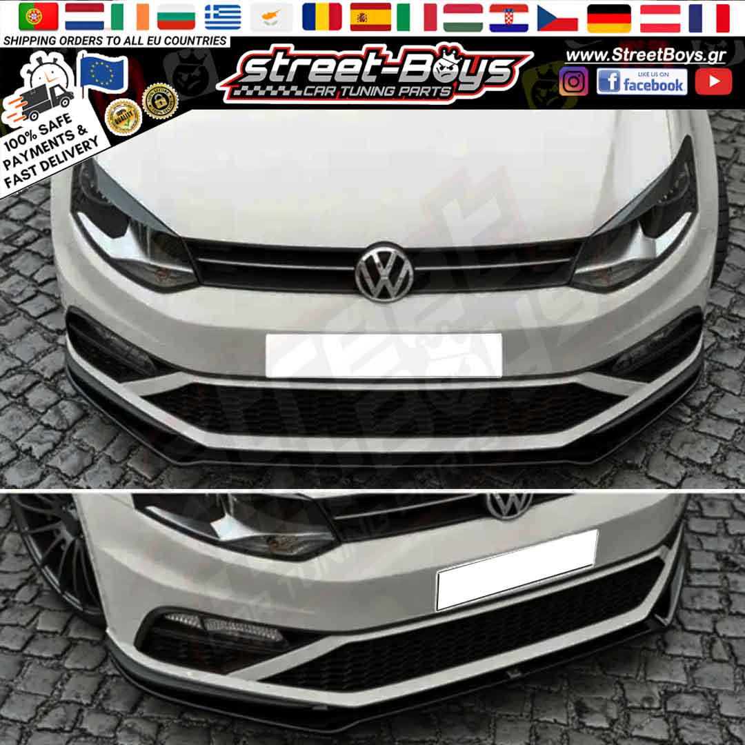 LIP SPOILER EXTENSION ΜΠΡΟΣΤΑ ΠΡΟΦΥΛΑΚΤΗΡΑ VW POLO 6R GTI EDITION (2009-2017) - Image 2