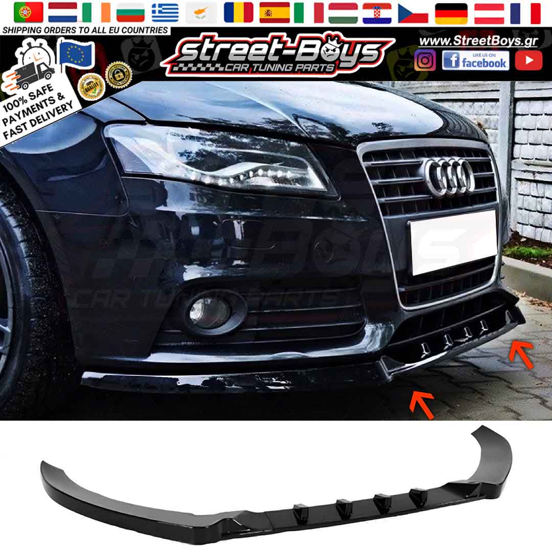 LIP SPOILER EXTENSION ΕΜΠΡΟΣ ΠΡΟΦΥΛΑΚΤΗΡΑ AUDI A4 B8 (2008-2012) - Image 2