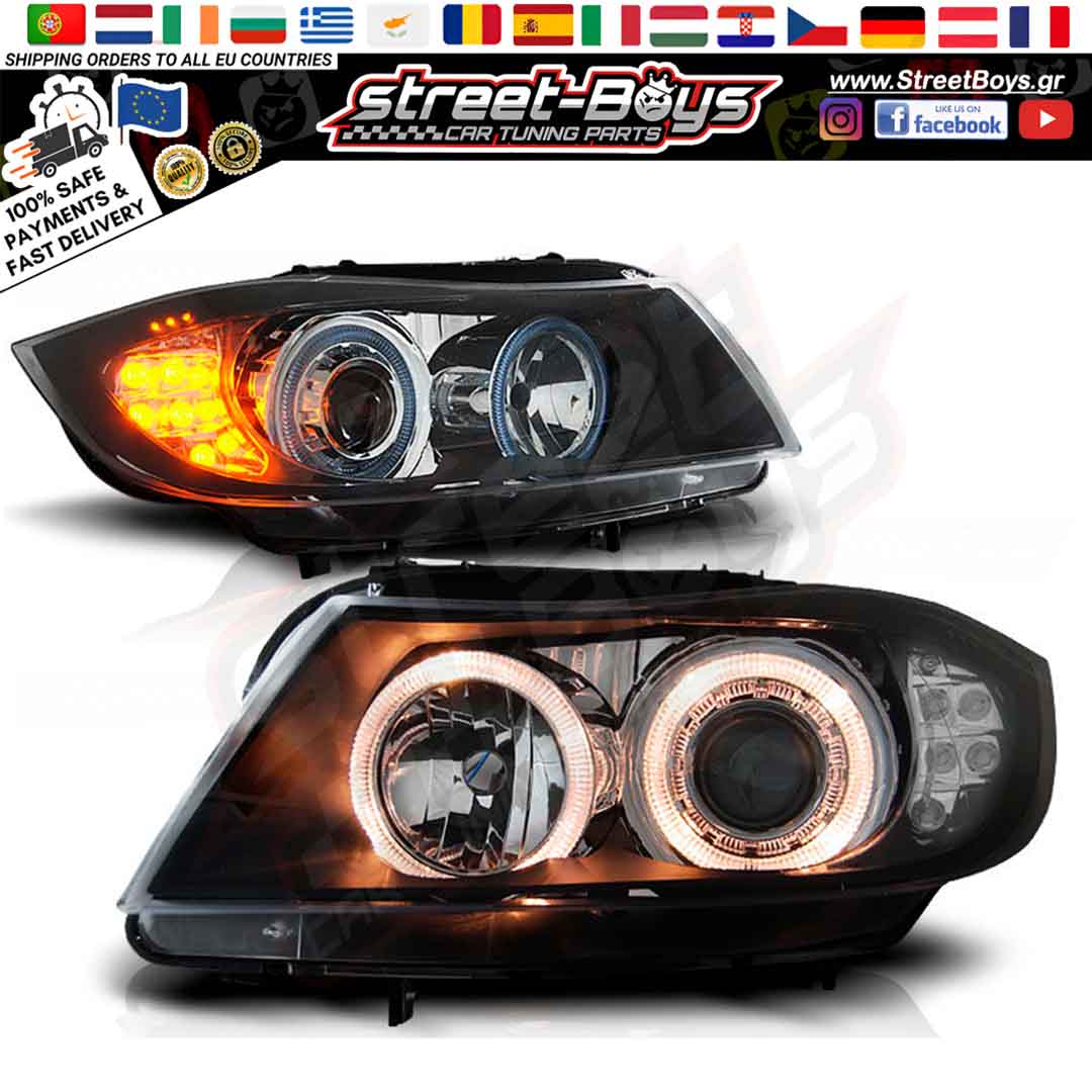 ΜΠΡΟΣΤΑ ΦΑΝΑΡΙΑ ANGEL EYES BMW E90 E91 (2005-2008) - Image 2