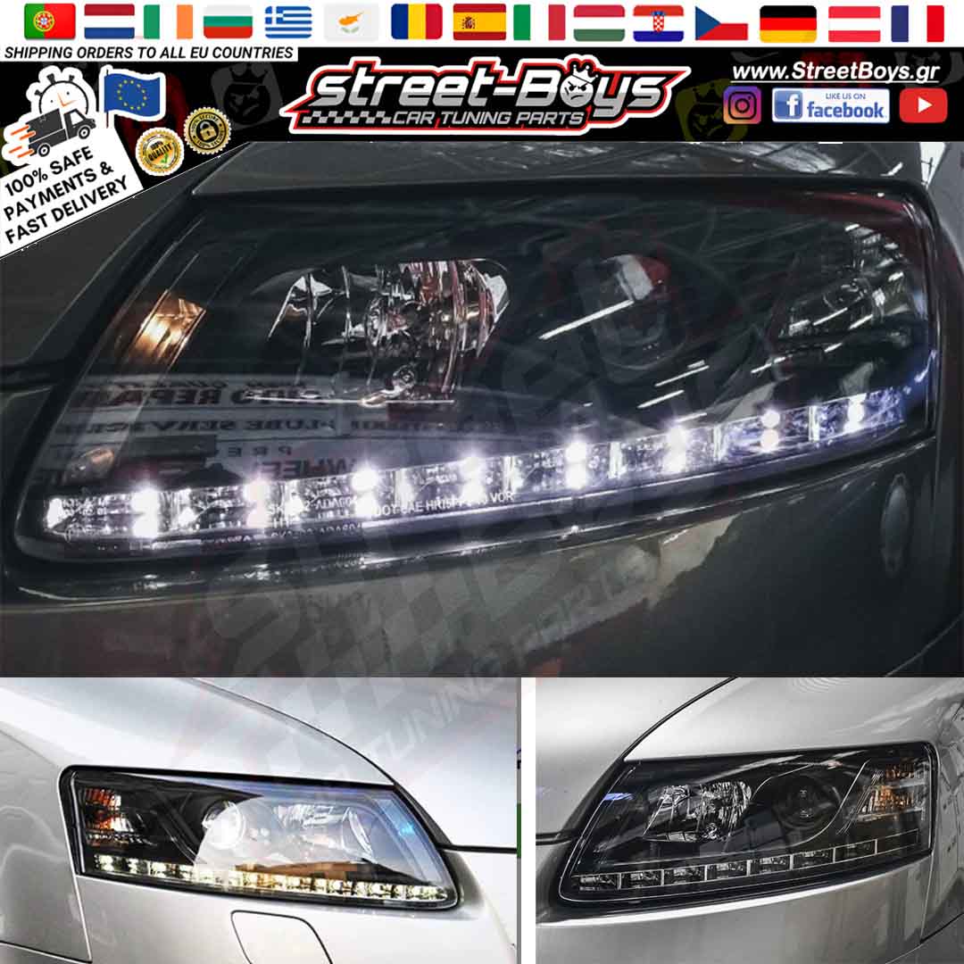 ΜΠΡΟΣΤΑ ΦΑΝΑΡΙΑ DRL AUDI A6 C6 (2004-2008) - Image 2