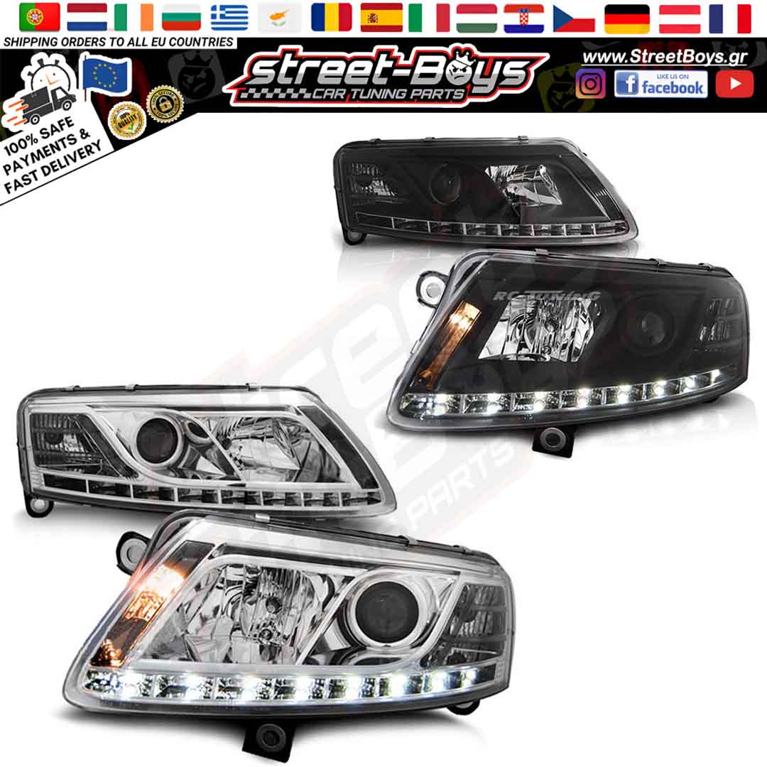 ΜΠΡΟΣΤΑ ΦΑΝΑΡΙΑ DRL AUDI A6 C6 (2004-2008) - Image 3