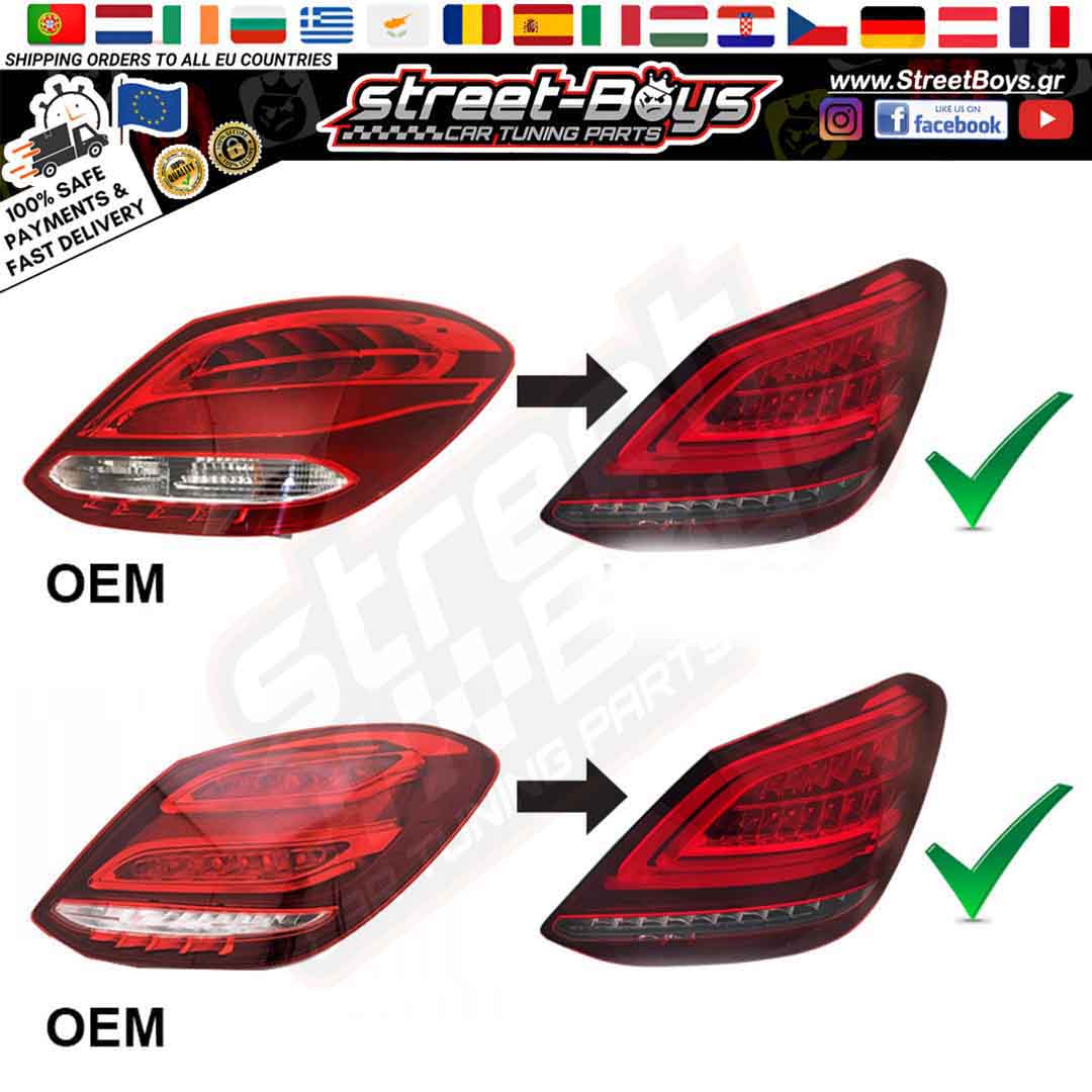 ΠΙΣΩ ΦΑΝΑΡΙΑ DYNAMIC LED MERCEDES BENZ W205 (2014-2018) - Image 5