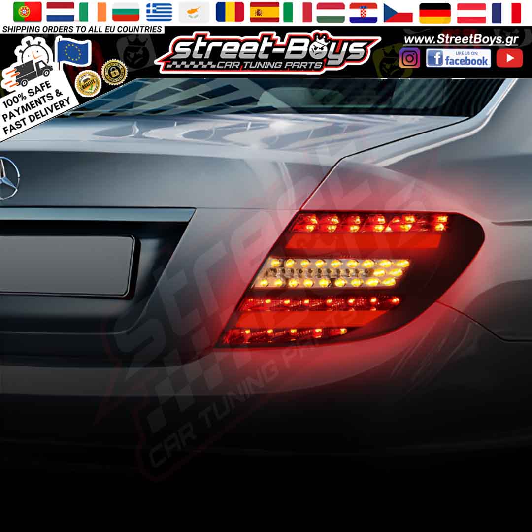ΠΙΣΩ ΦΑΝΑΡΙΑ LED MERCEDES BENZ W204 (2007-2010) - Image 3