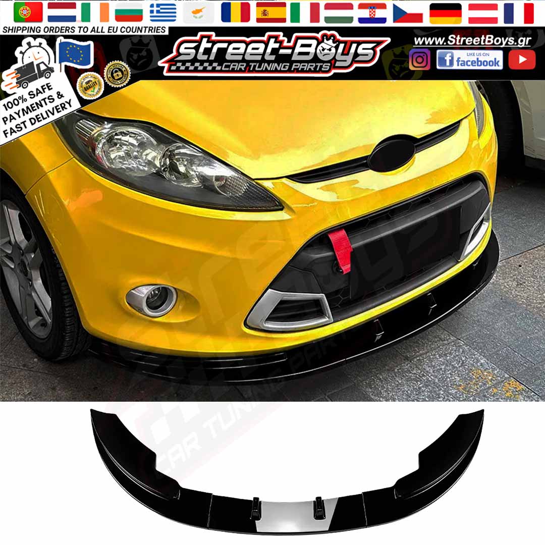 LIP SPOILER EXTENSION ΜΠΡΟΣΤΑ ΠΡΟΦΥΛΑΚΤΗΡΑ FORD FIESTA MK6 (2008-2012)